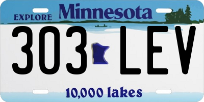 MN license plate 303LEV