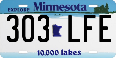 MN license plate 303LFE