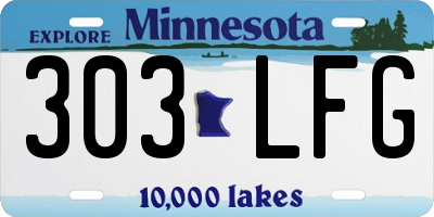MN license plate 303LFG