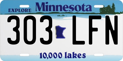 MN license plate 303LFN