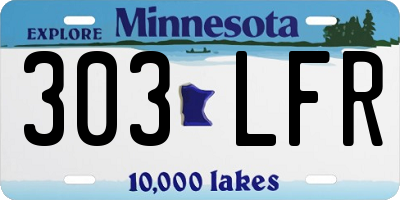 MN license plate 303LFR