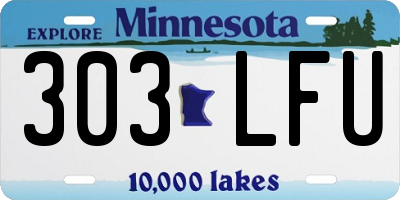 MN license plate 303LFU
