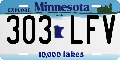 MN license plate 303LFV