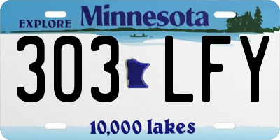 MN license plate 303LFY