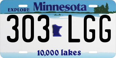 MN license plate 303LGG