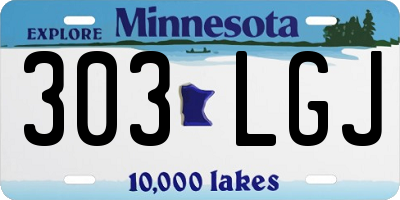 MN license plate 303LGJ