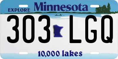 MN license plate 303LGQ