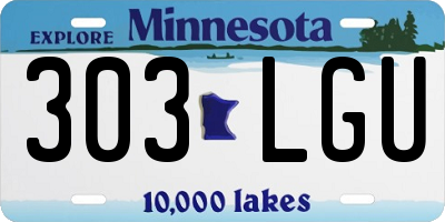 MN license plate 303LGU