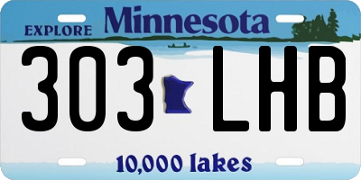 MN license plate 303LHB