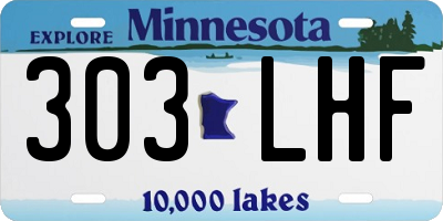 MN license plate 303LHF