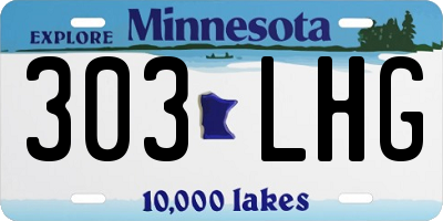 MN license plate 303LHG
