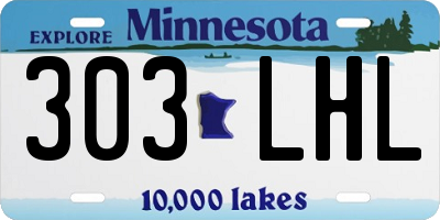 MN license plate 303LHL