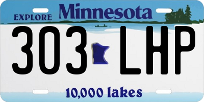 MN license plate 303LHP