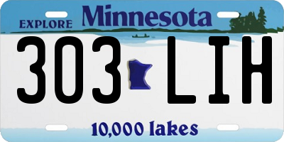 MN license plate 303LIH