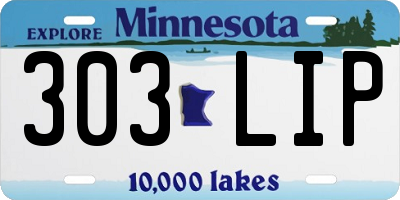 MN license plate 303LIP