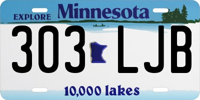 MN license plate 303LJB
