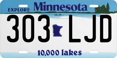 MN license plate 303LJD
