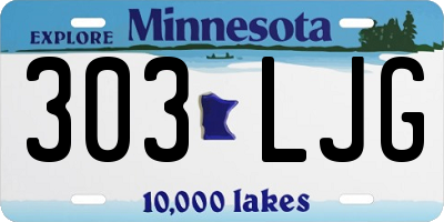 MN license plate 303LJG