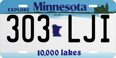 MN license plate 303LJI