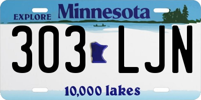 MN license plate 303LJN