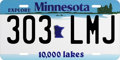 MN license plate 303LMJ