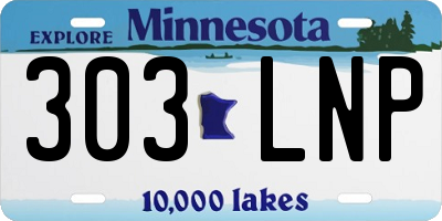 MN license plate 303LNP