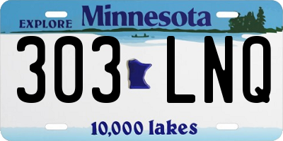 MN license plate 303LNQ