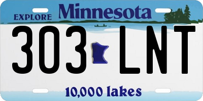 MN license plate 303LNT