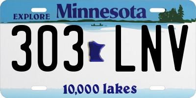 MN license plate 303LNV