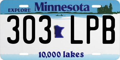 MN license plate 303LPB
