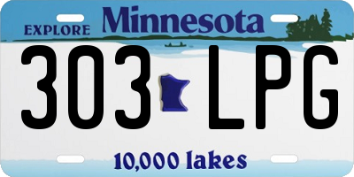 MN license plate 303LPG