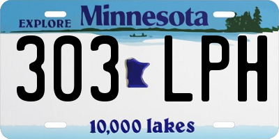 MN license plate 303LPH