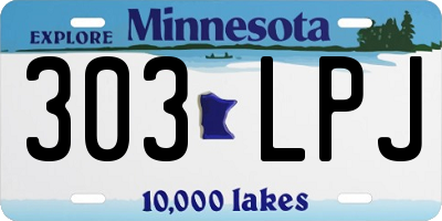MN license plate 303LPJ