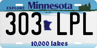 MN license plate 303LPL