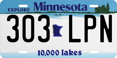 MN license plate 303LPN
