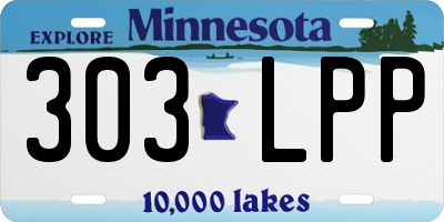 MN license plate 303LPP