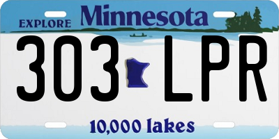 MN license plate 303LPR