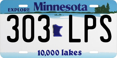 MN license plate 303LPS