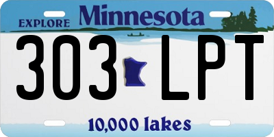 MN license plate 303LPT
