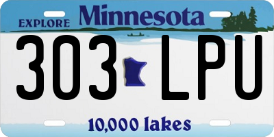 MN license plate 303LPU