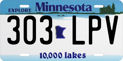 MN license plate 303LPV