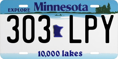 MN license plate 303LPY