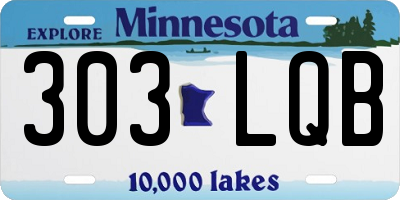 MN license plate 303LQB