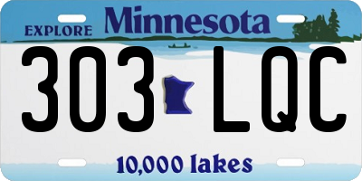 MN license plate 303LQC