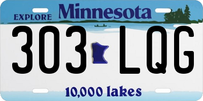 MN license plate 303LQG