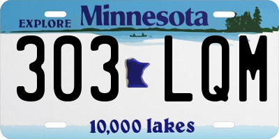 MN license plate 303LQM