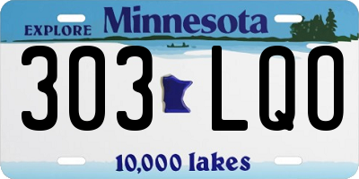 MN license plate 303LQO