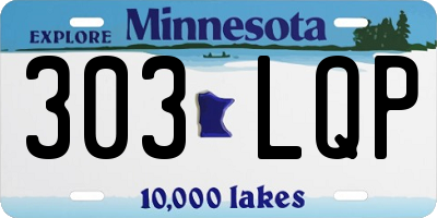 MN license plate 303LQP
