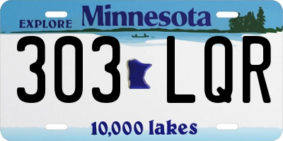 MN license plate 303LQR