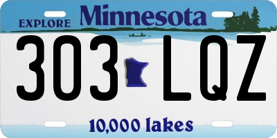 MN license plate 303LQZ